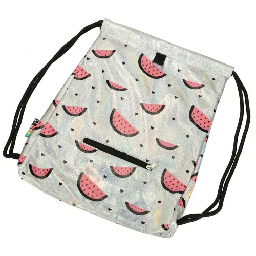 BAMBINO drawstring backpack white pearl watermelon