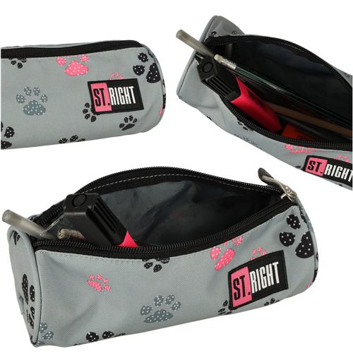 BAMBINO pencil case tuba paws gray