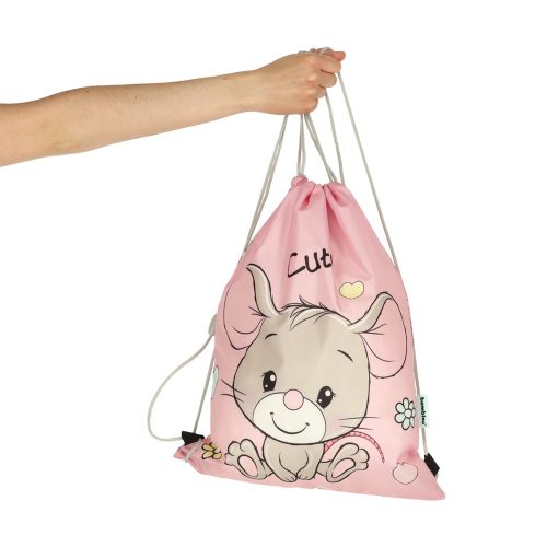 Children's shoe bag mouse pink