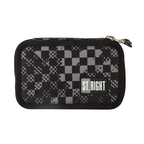 Double pencel case with accessories Chessboard Crush