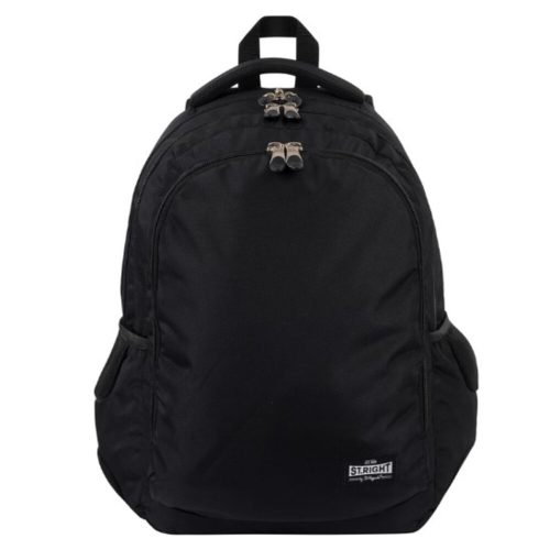 3-compartment school backpack 18 inch black Vintage black