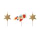 Birthday candles Road robots 3-4.5cm 3pcs.