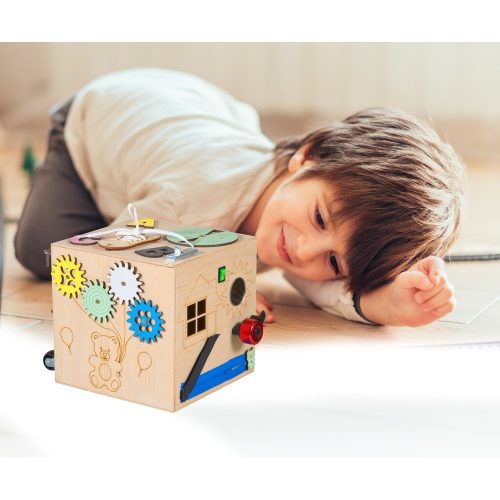 Wooden sensory cube 20.5cm