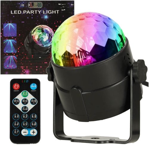 RGB LED diszkógömb projektor + távirányító